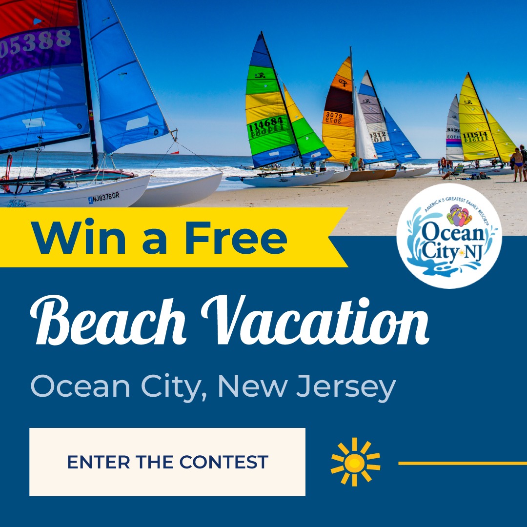 Ocean City NJ Facebook ad: Enter to Win a Free Beach Vacation