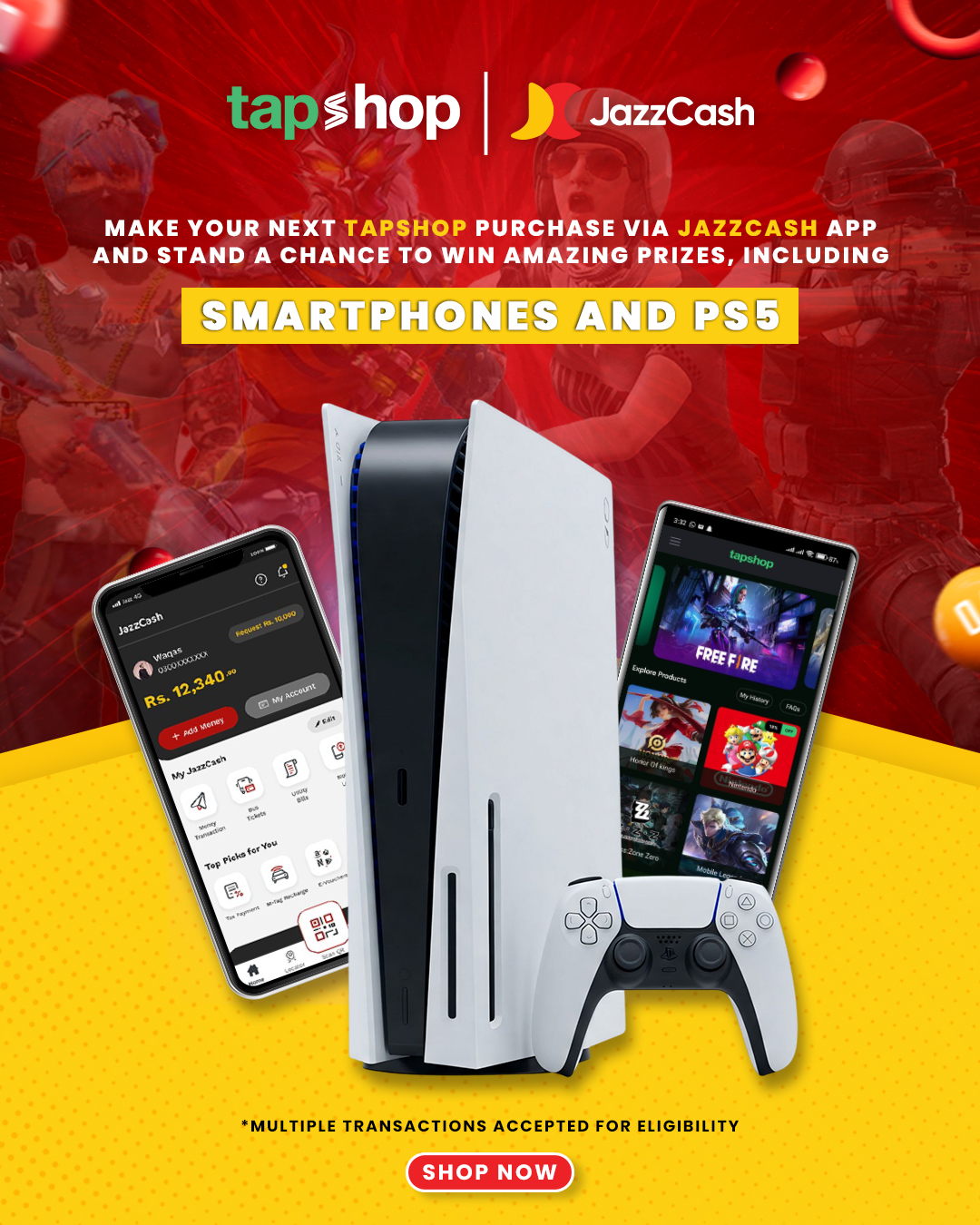 Tapshop Facebook ad: Win Big with TapShop!