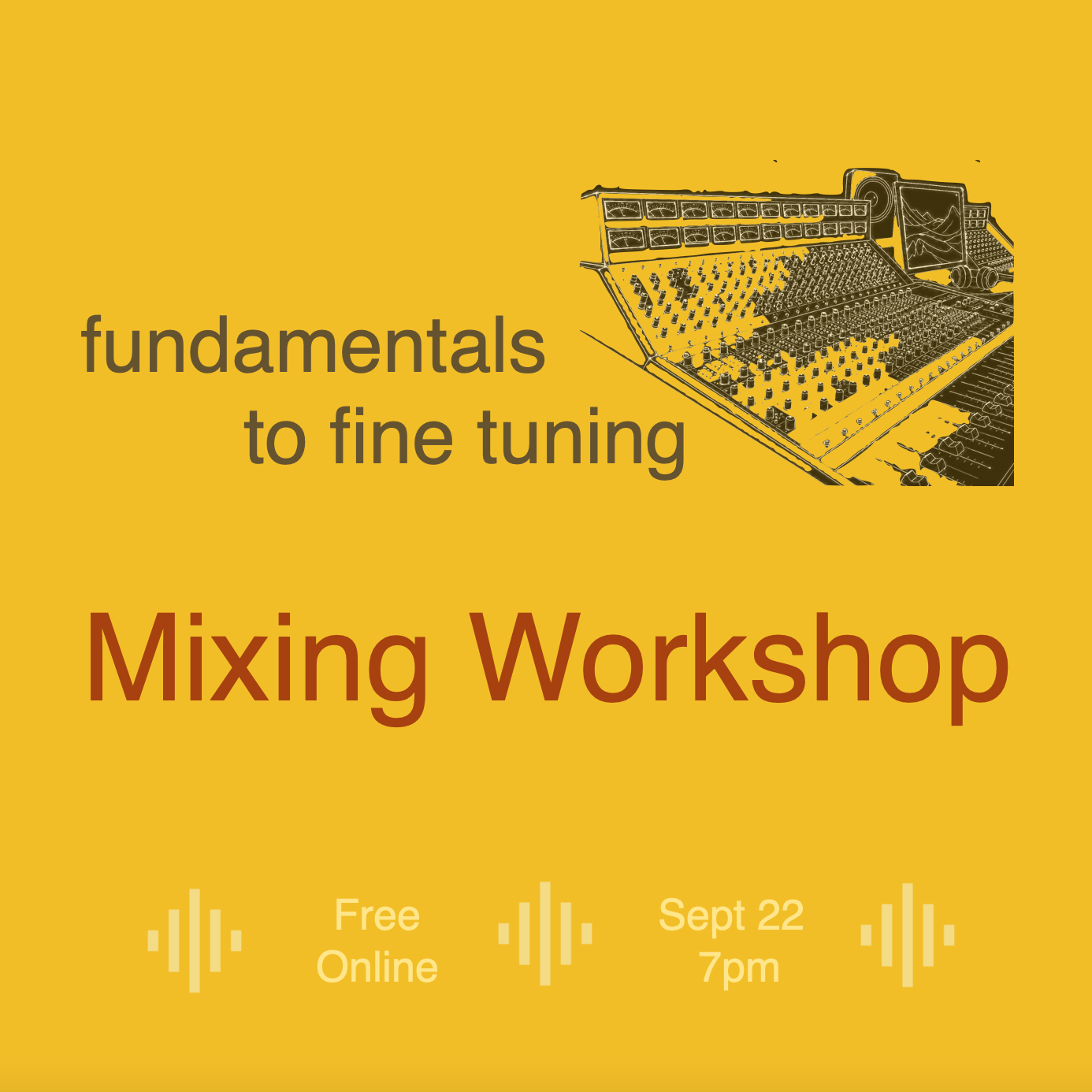 Recording Arts Canada | Institut d'enregistrement du Canada Facebook ad: Online Mixing Workshop & Scholarship Opportunity
