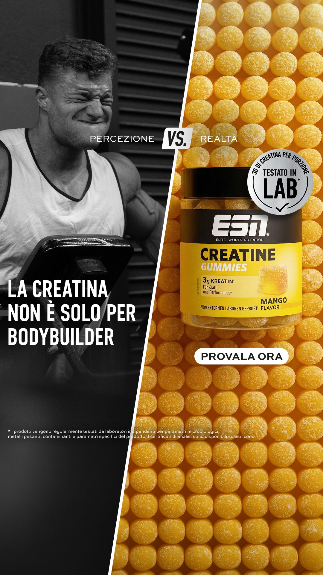 ESN Facebook ad: Creatina, senza miti