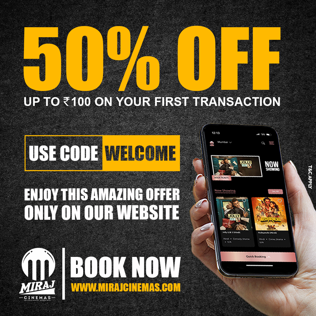 Miraj Cinemas Facebook ad: A blockbuster offer for first-timers!