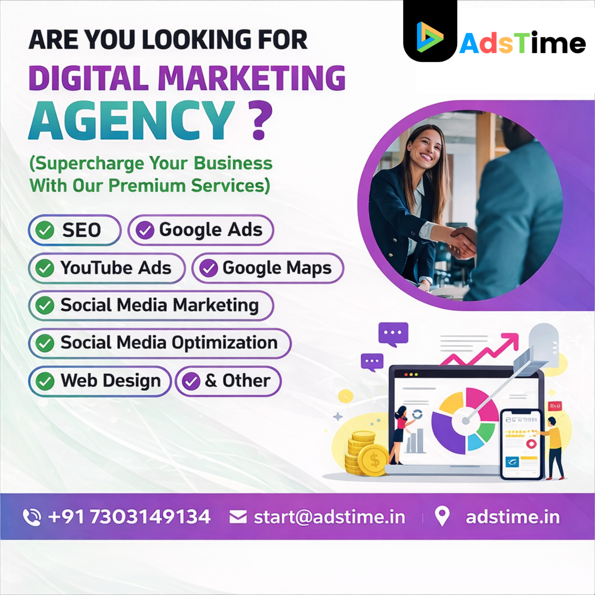 AdsTime Facebook ad: Chat with us