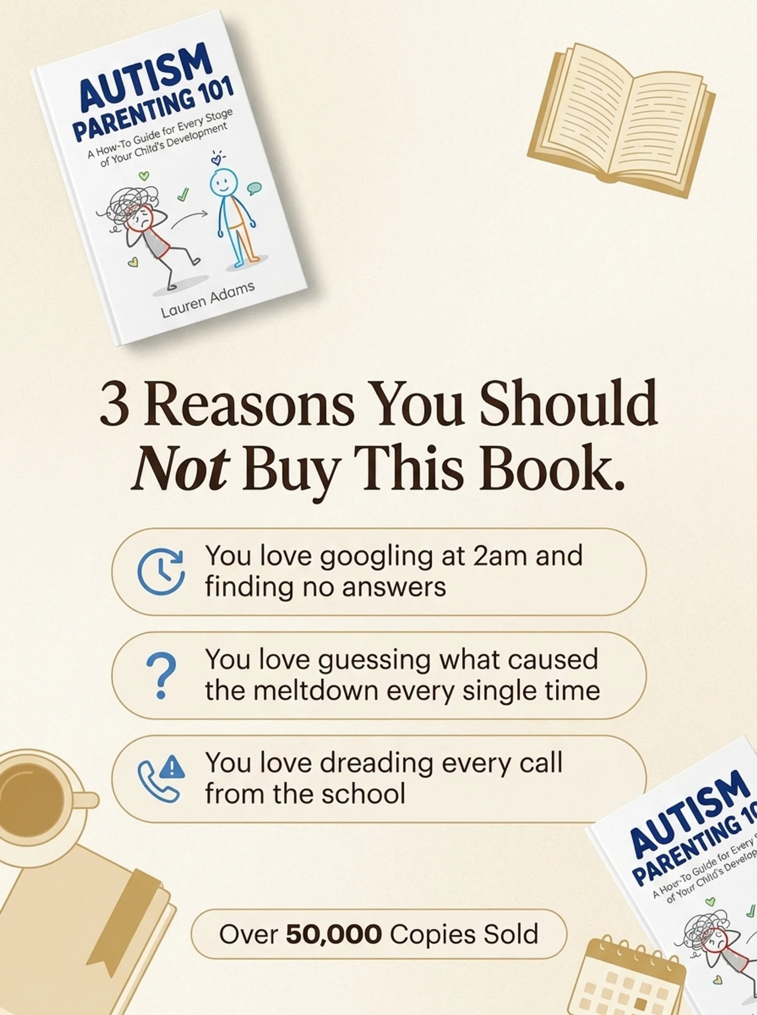Lauren Adams Facebook ad: Don't Just Read It-Apply It. Shop Now