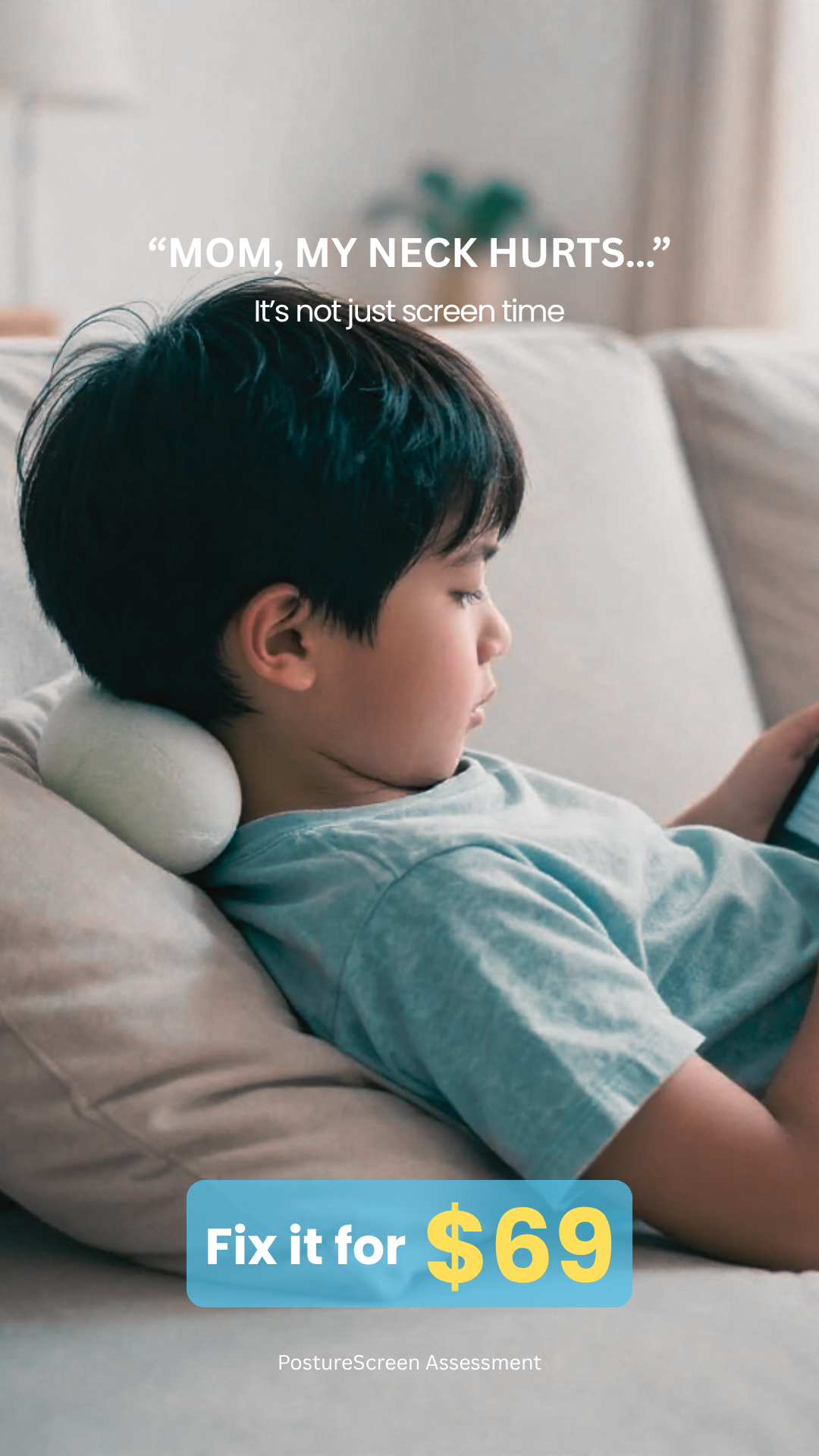 Dynamic Sport Physiotherapy Facebook ad: $69 Kids Posture Screen + Fix Plan