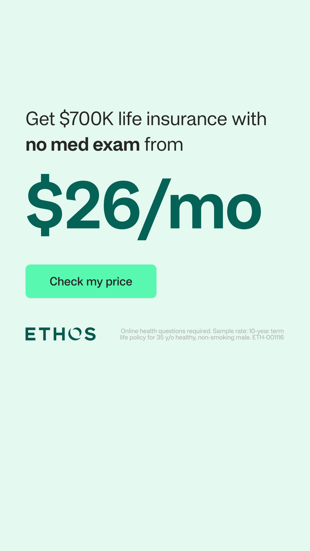 Ethos Facebook ad