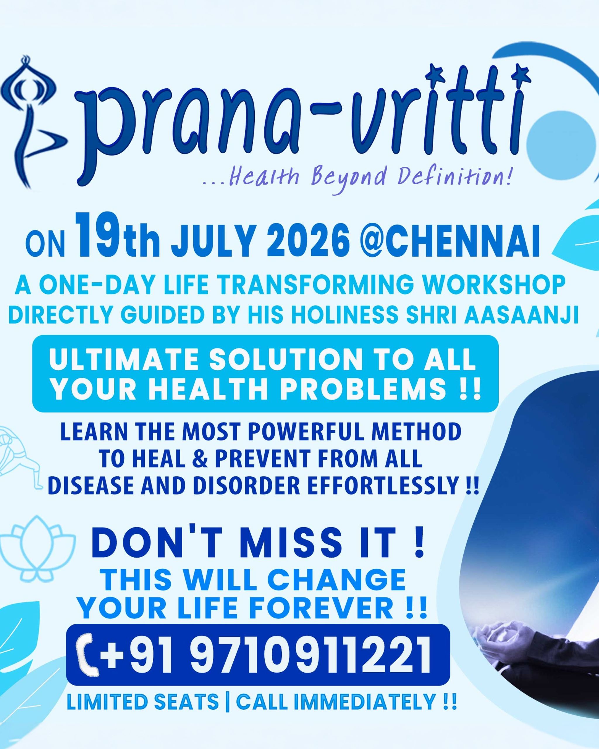 Atmayoga Foundation - Unleash the Power Within You Facebook ad: HEALTH IS OUR FIRST PRIORITY!