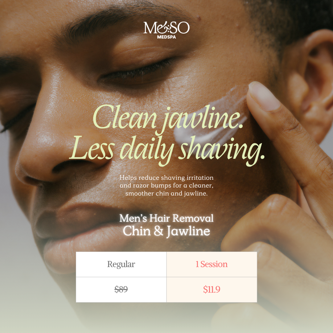MESO MedSpa Facebook ad: Men's Laser Hair Removal