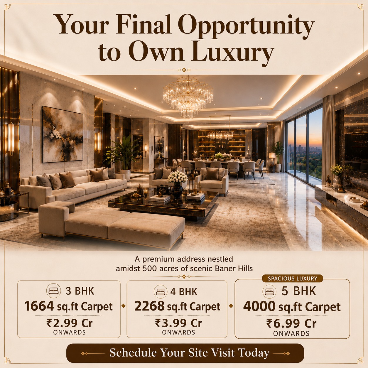 Kaashni Proptech Pvt. Ltd- Sqft2acres Facebook ad: Luxury Flats in Baner | Premium 3, 4 & 5 BHK Residences