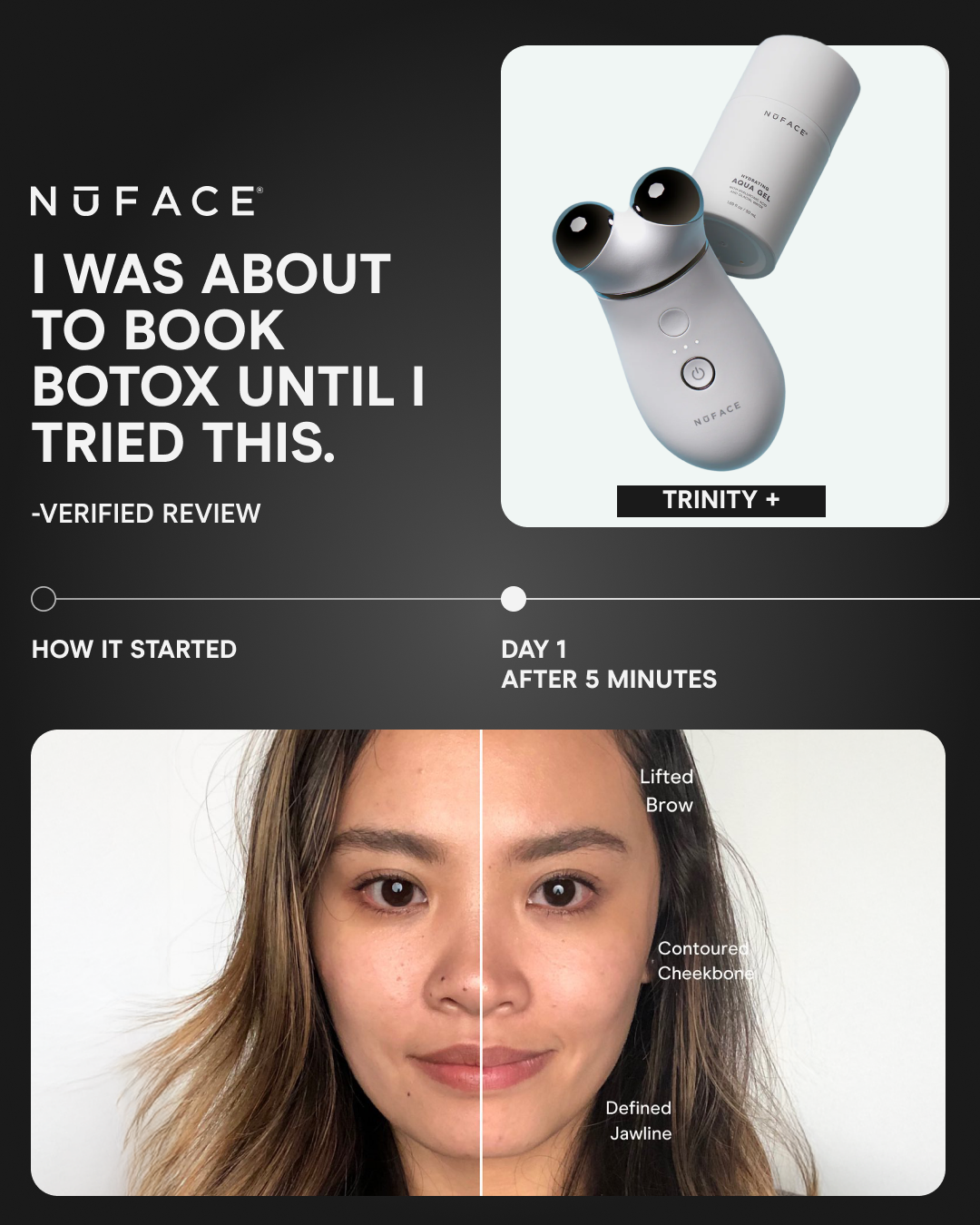 NuFACE Facebook ad