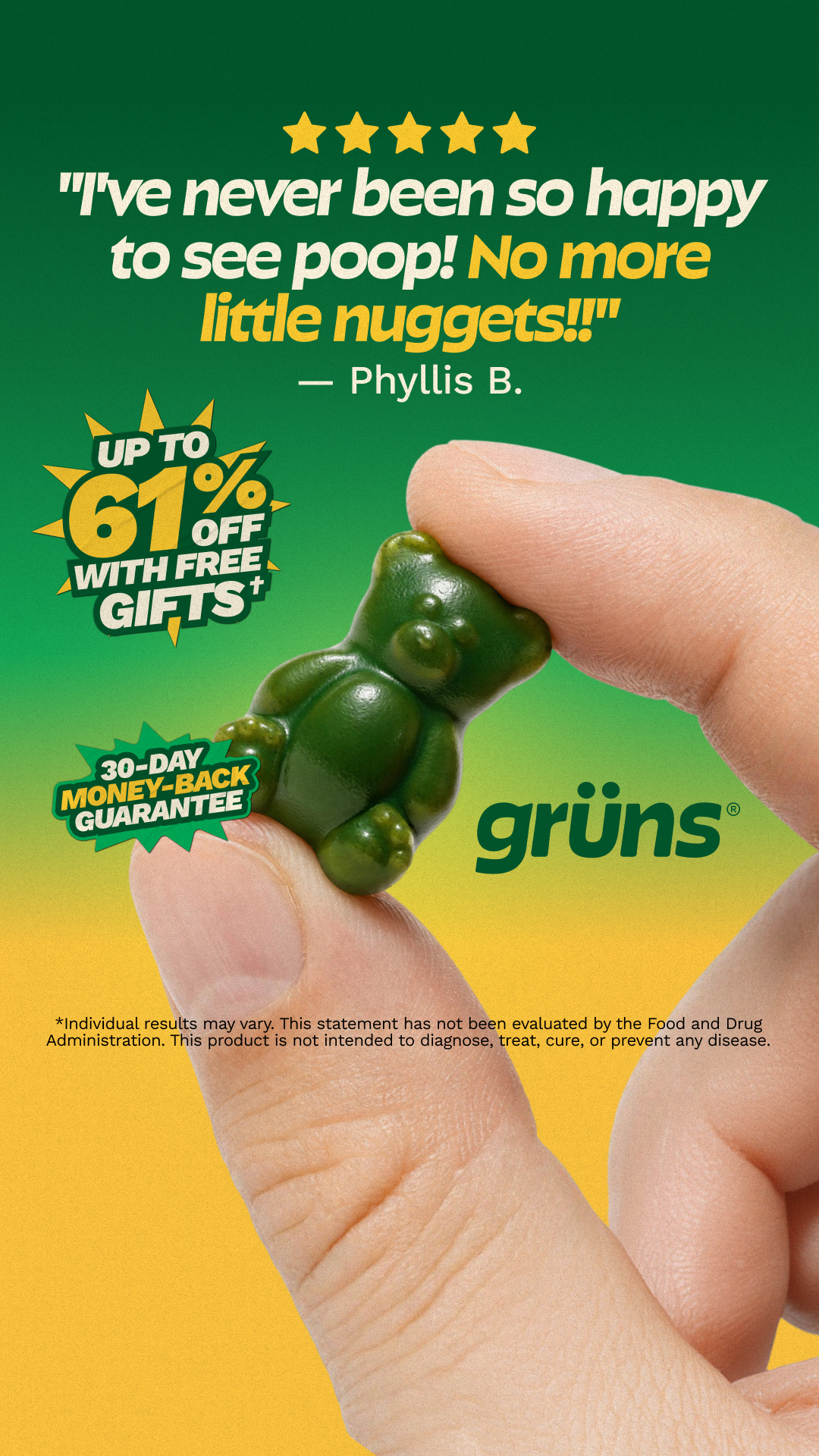 Grüns Facebook ad