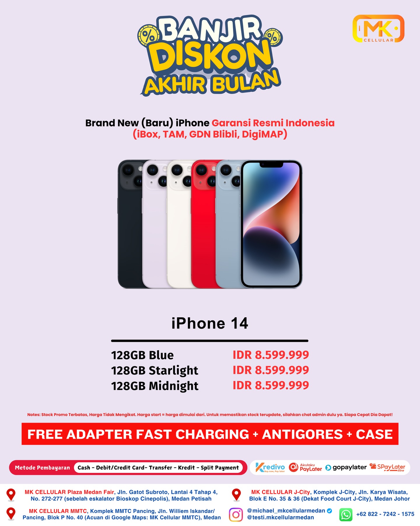 MK Cellular Medan Facebook ad