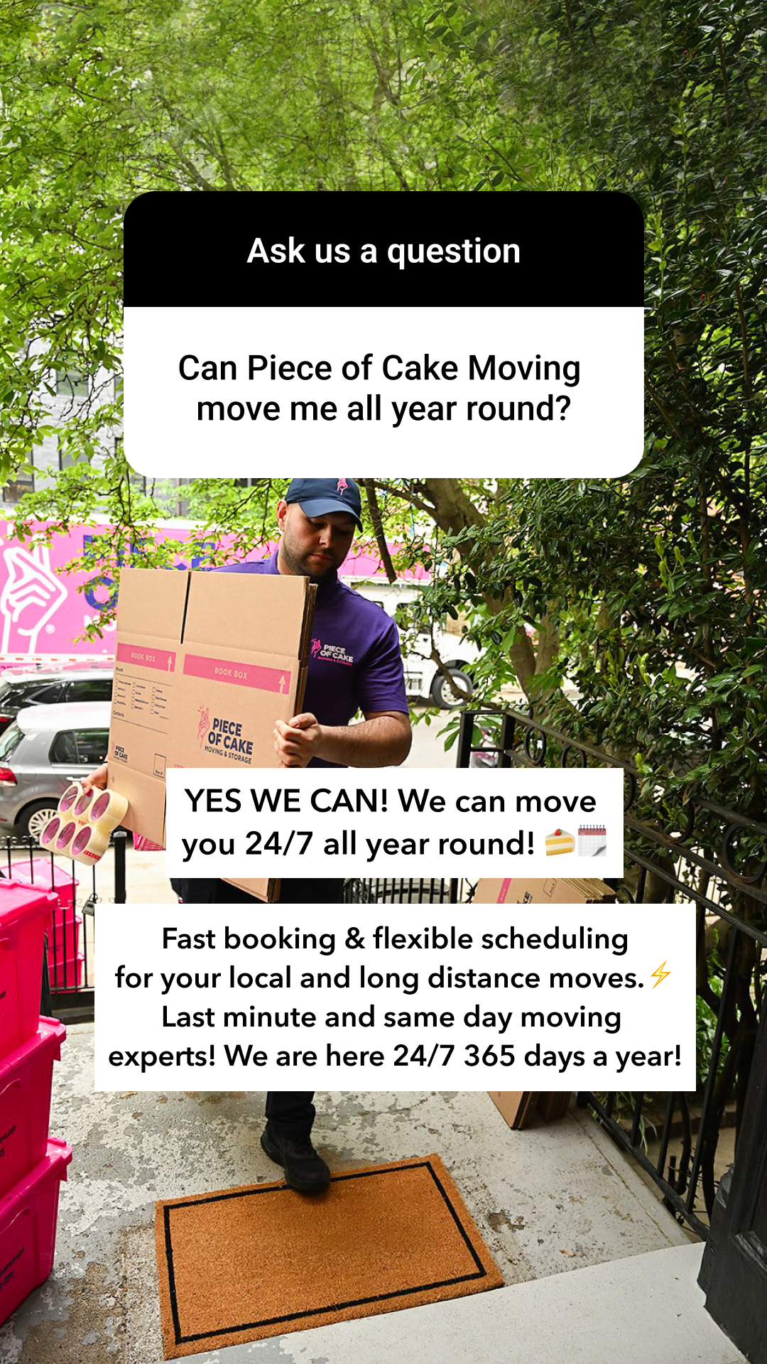 Piece of Cake Moving & Storage Facebook ad