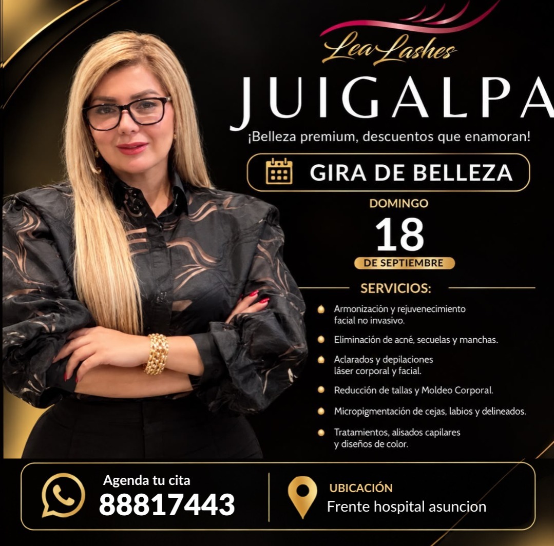 Lea Lashes Beauty Spa Facebook ad: LEA LASHES LLEGA A JUIGALPA
