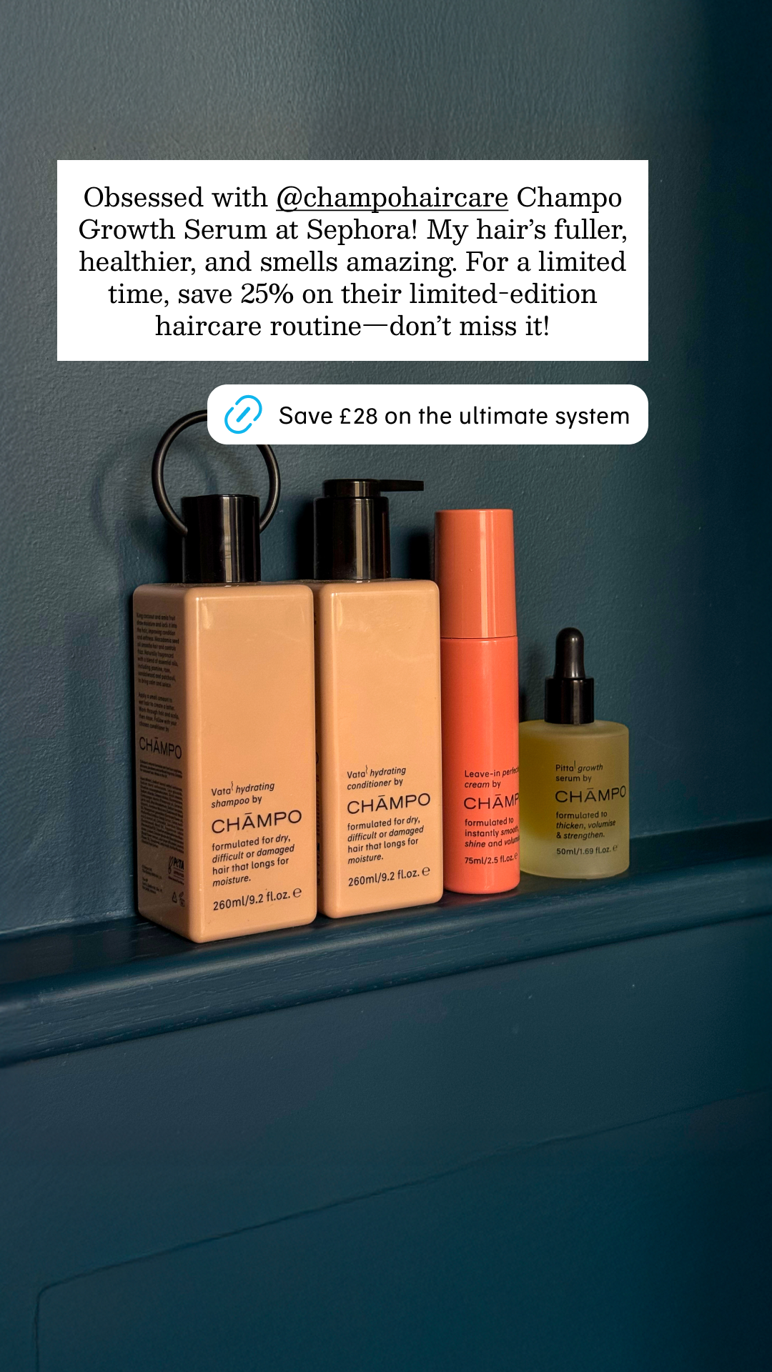 Chāmpo Haircare Facebook ad