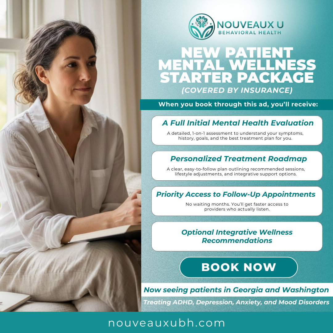 Nouveaux U Wellness Facebook ad: Mental Wellness Treatment in $350