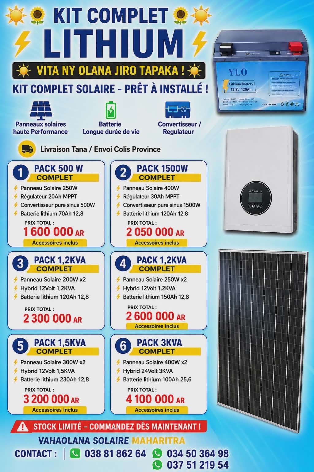 Kit solaire Nyfitia Facebook ad: KIT COMPLET LITHIUM