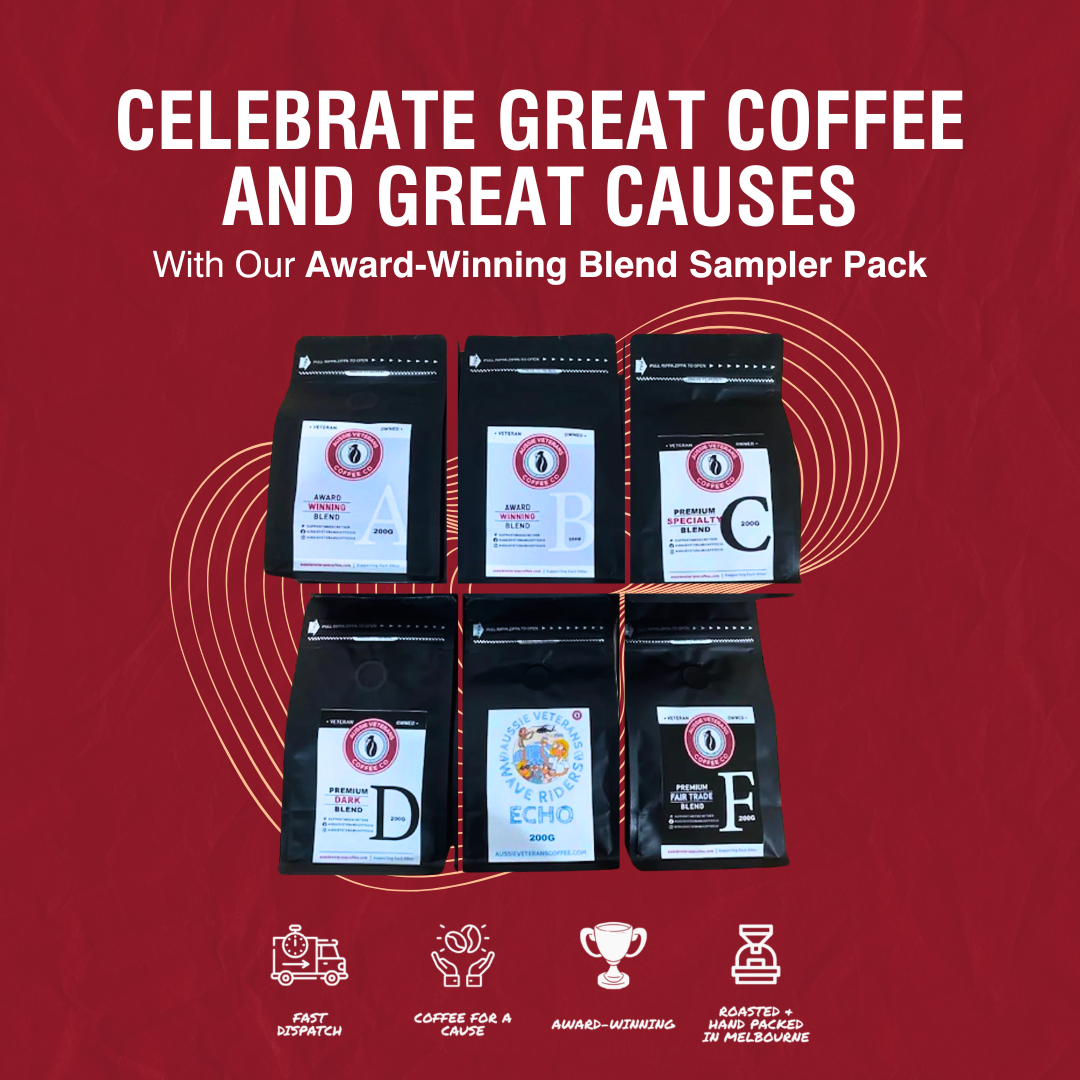 Aussie Veterans Coffee CO. Facebook ad from May 27, 2025