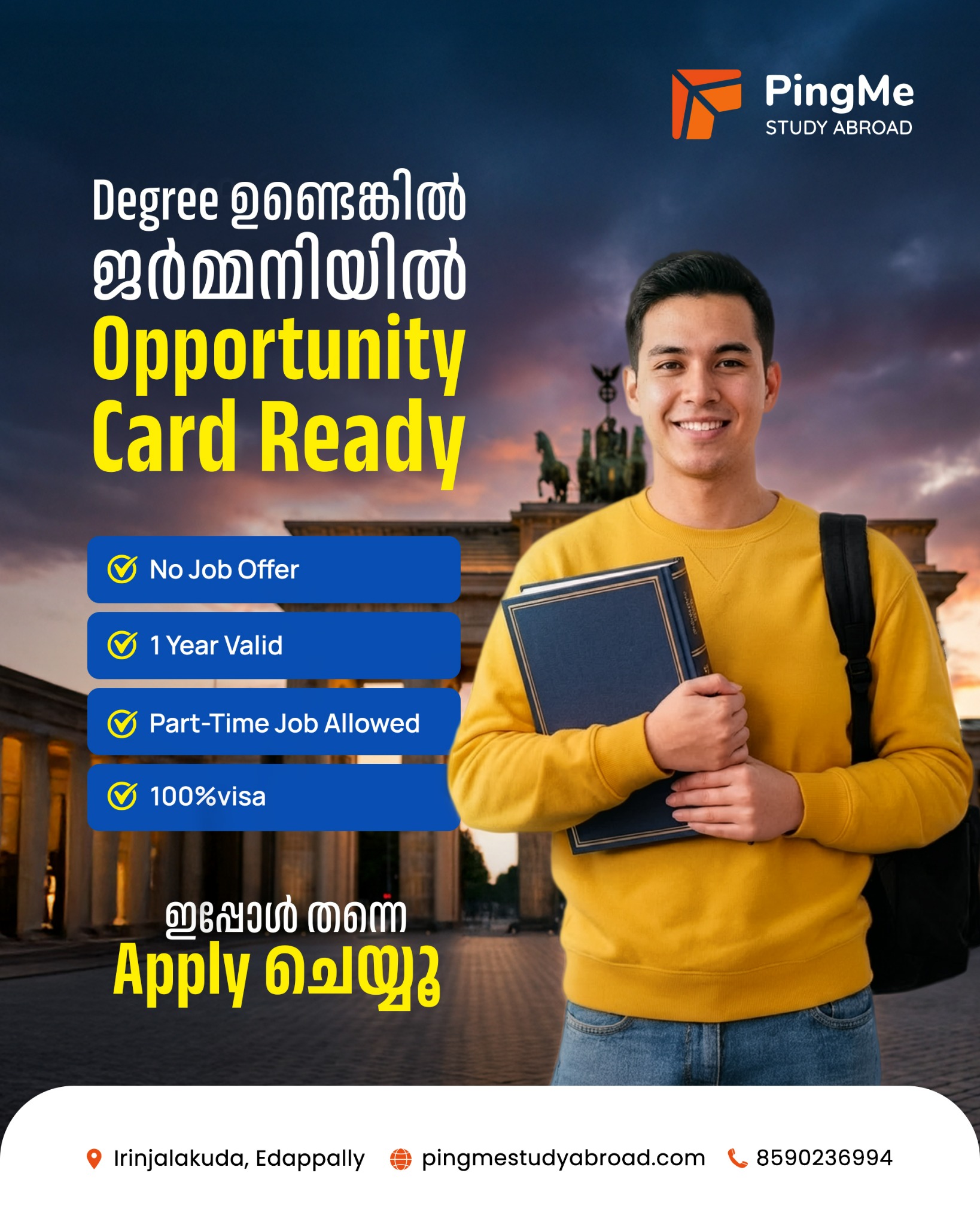 Pingme Study Abroad Facebook ad: Know about Job Seeker Visa
