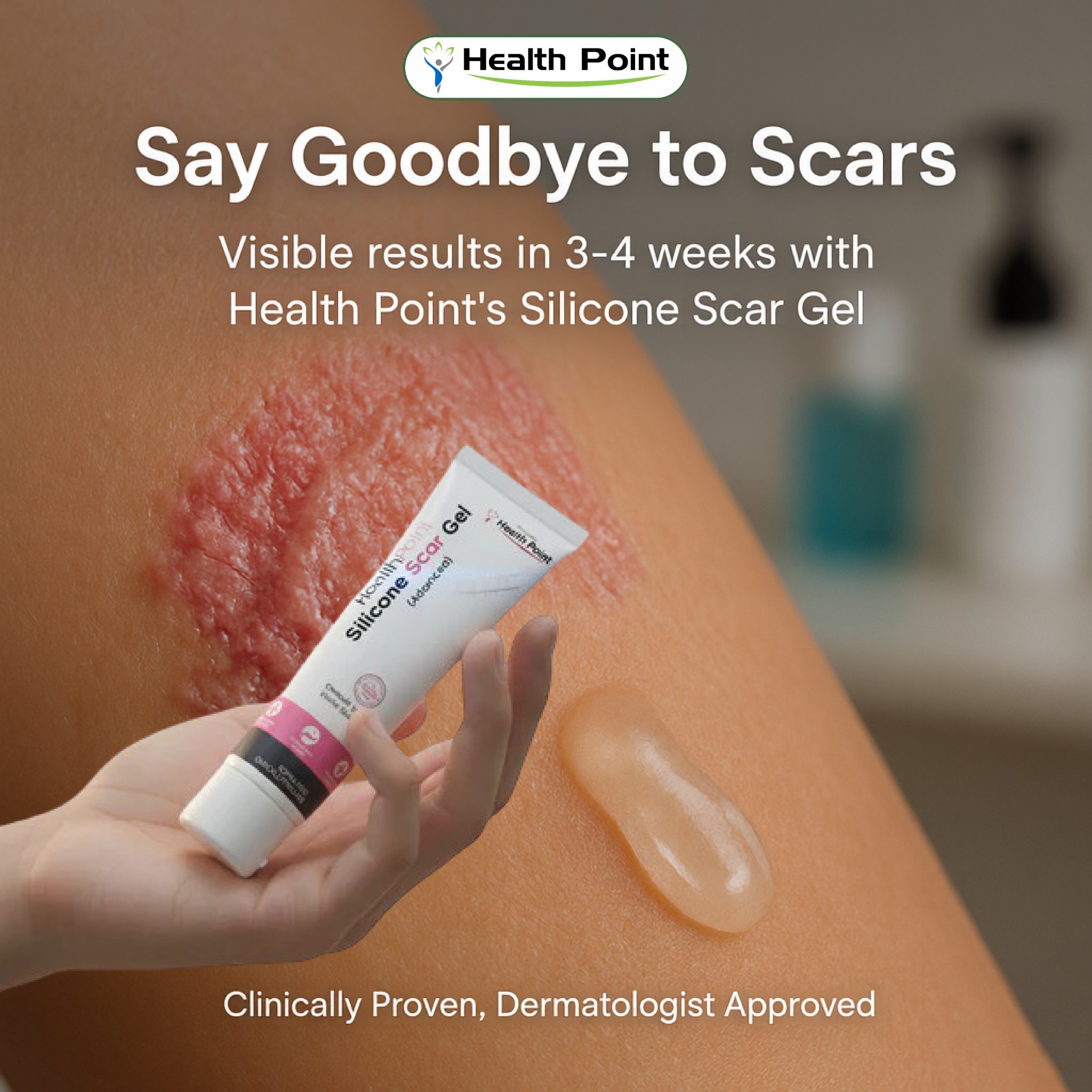Health Point Pakistan Facebook ad: Scar Gel - Real Results in 2 Weeks!