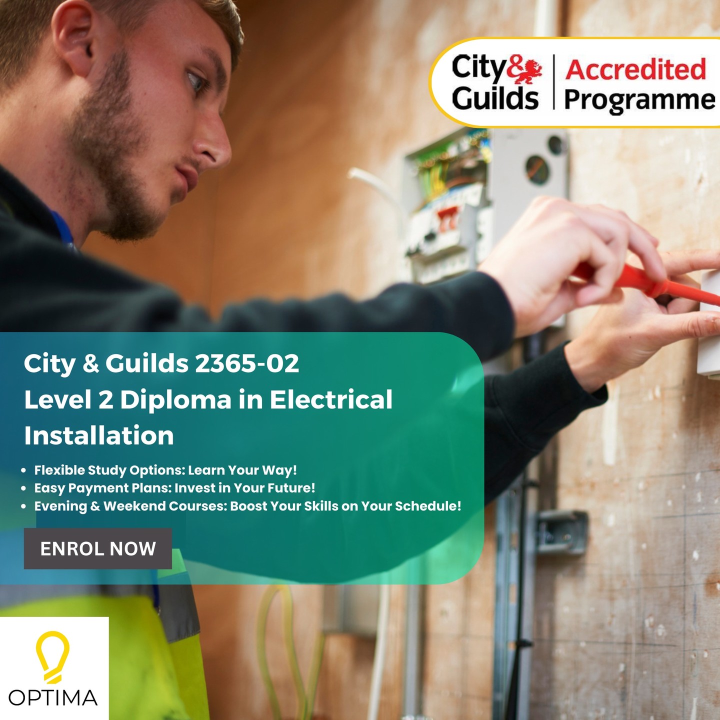 Optima Electrical Training Facebook ad