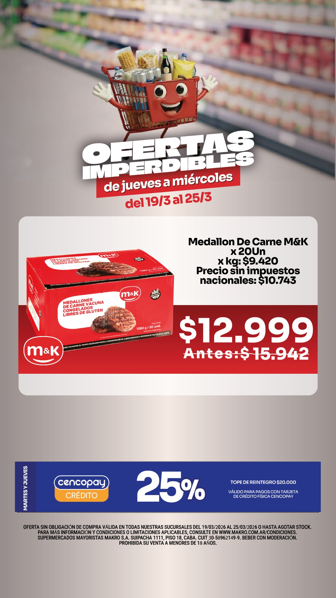 Makro Argentina Facebook ad from Mar 19, 2026