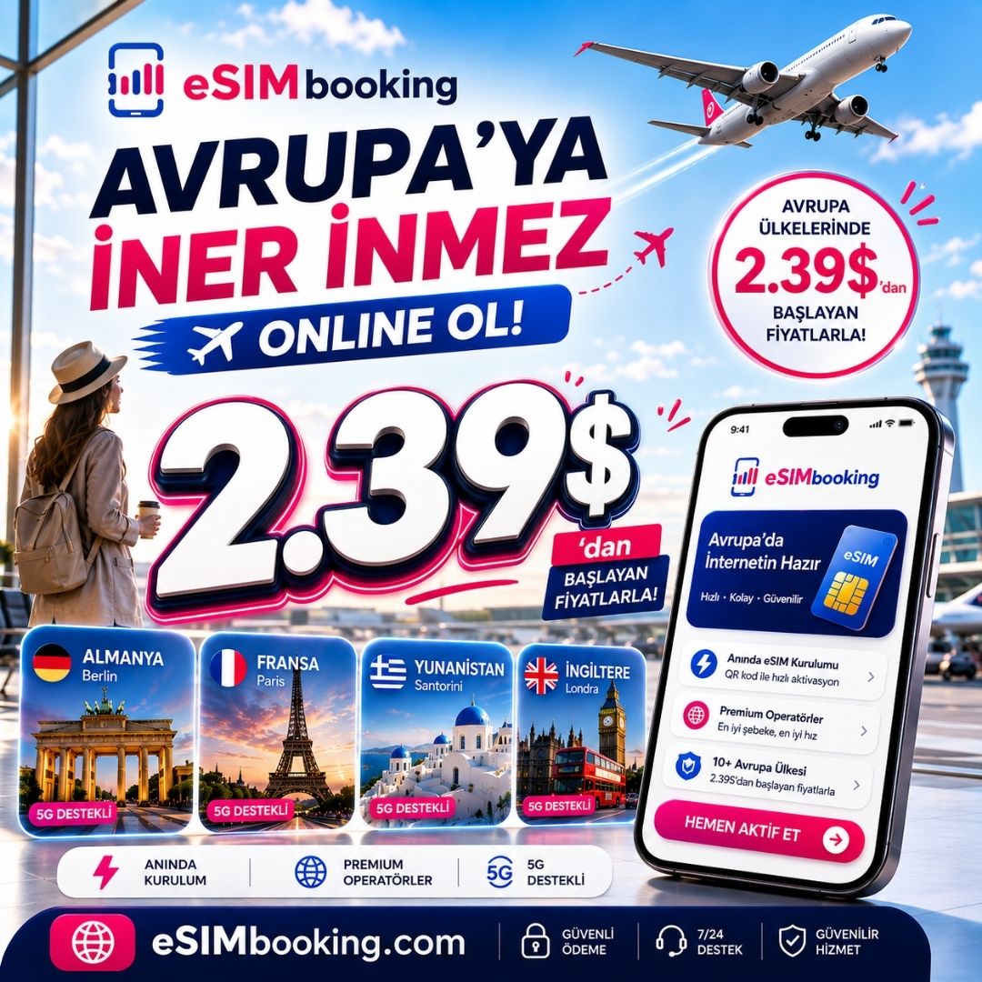 Esimbooking.com Facebook ad: Yurt dışına çıkmadan önce internet derdini çöz