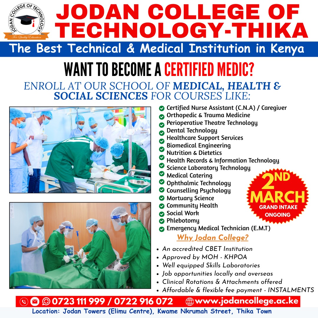 Jodan College of Technology-Thika Main Campus - Jodan Towers Facebook ad: 𝐊𝐂𝐒𝐄 𝐆𝐑𝐀𝐃𝐔𝐀𝐓𝐄