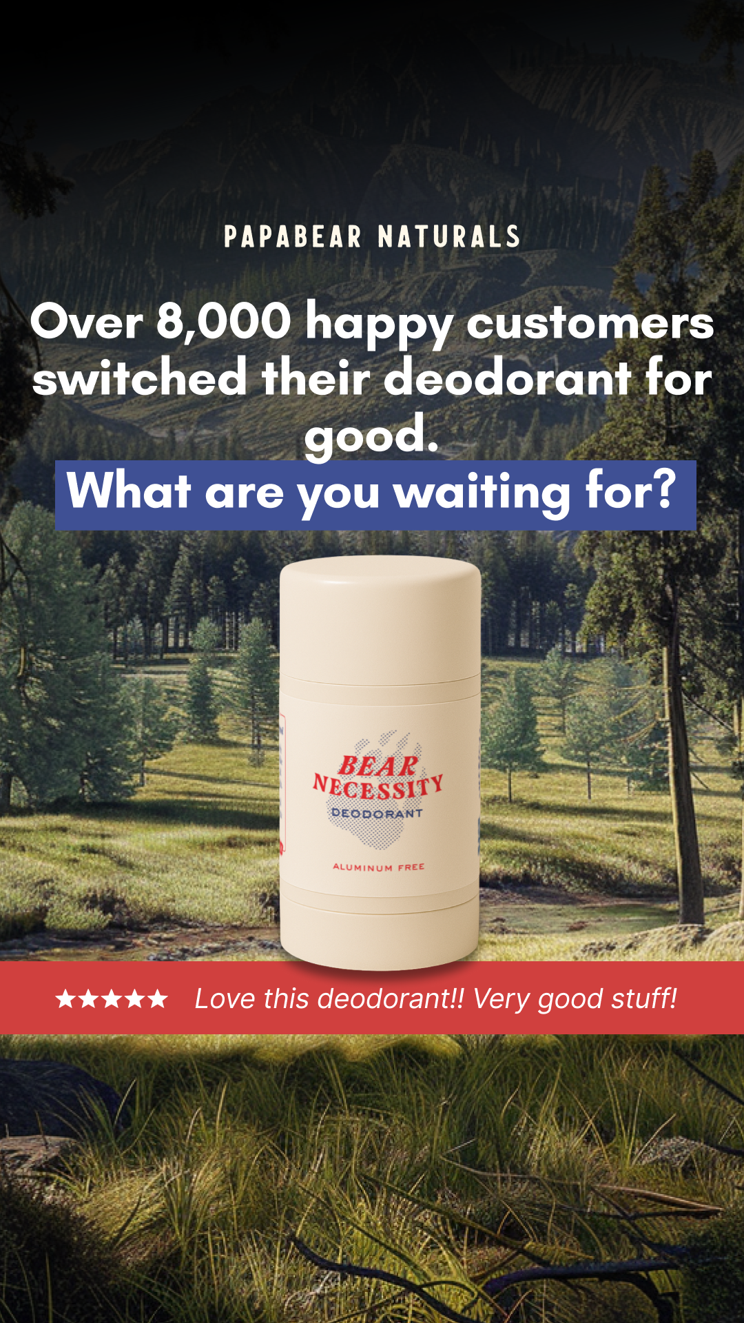 Papabear Naturals Facebook ad