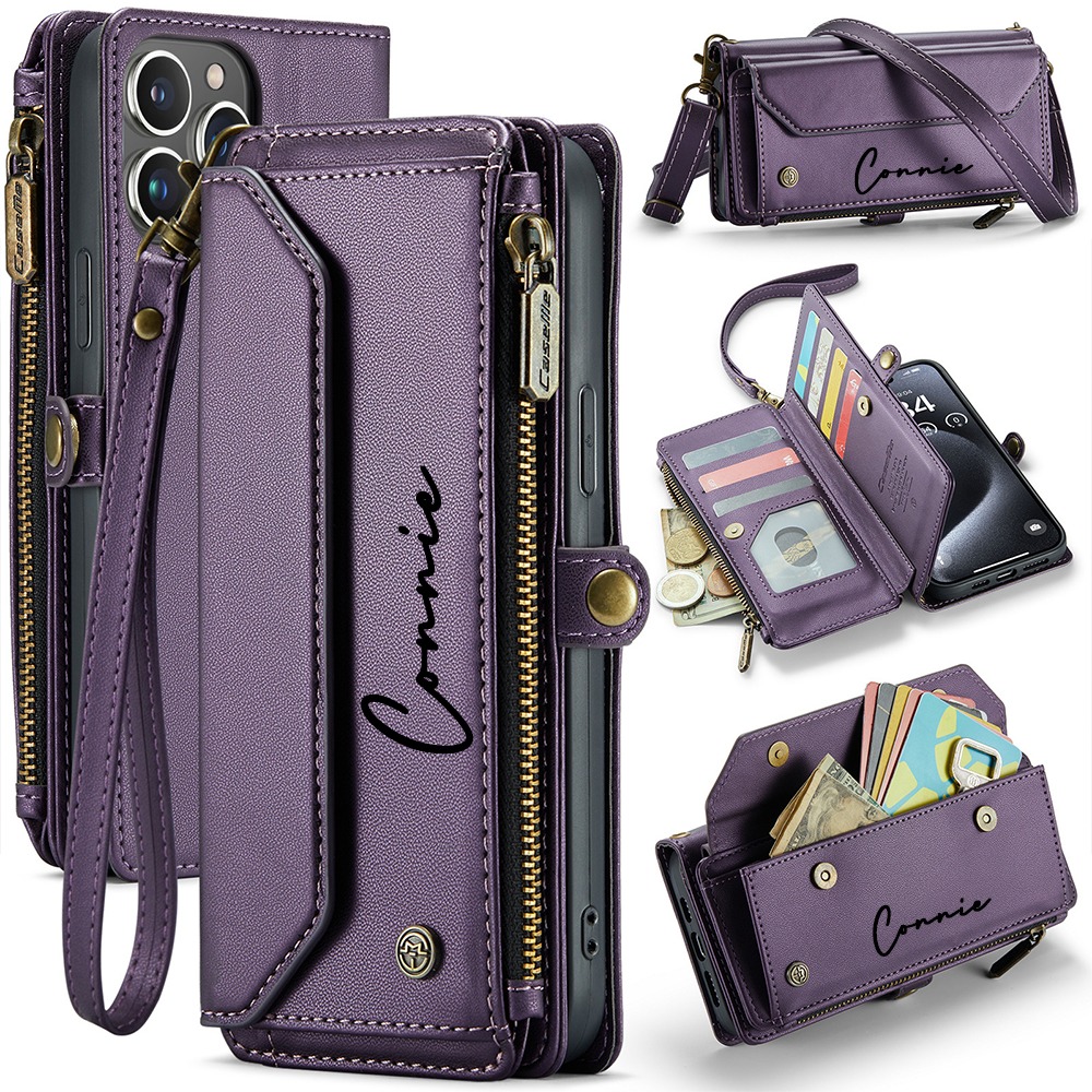 Oflives Facebook ad: Personalized Monogram Card Holder Zipper Wallet Crossbody…