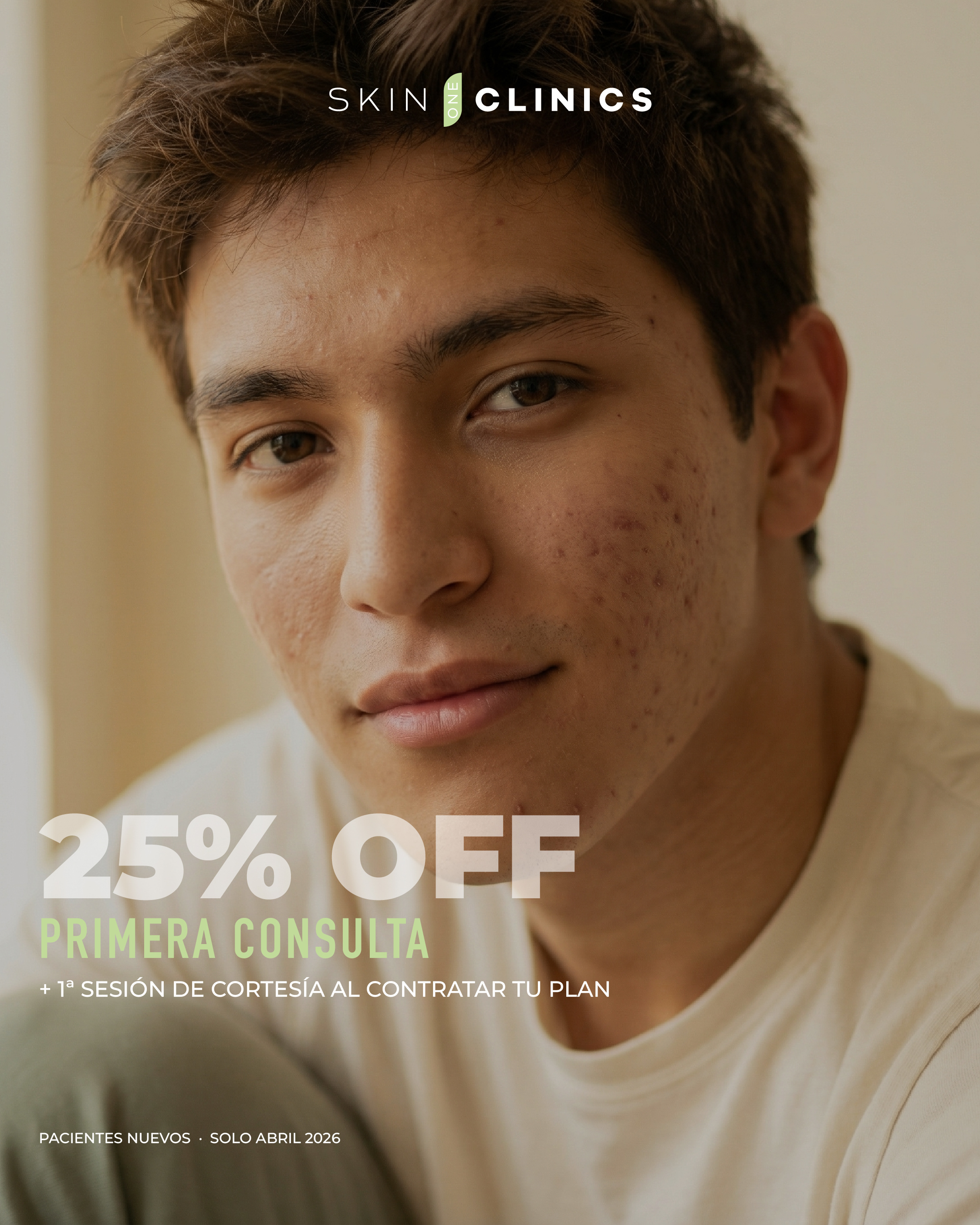 SkinClinics Facebook ad: Este abril tu piel puede cambiar.