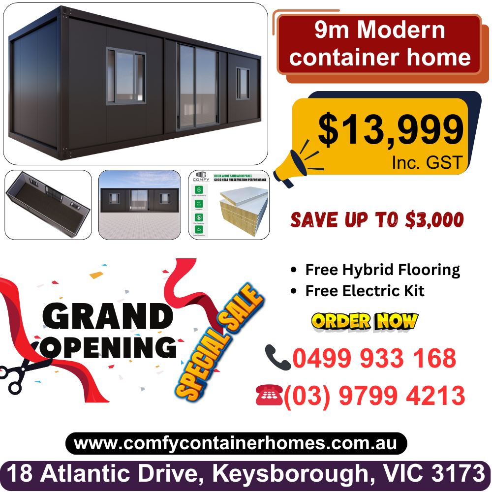 Comfy Container Homes VIC Facebook ad: Need a Spacious Container Home That’s Easy to…