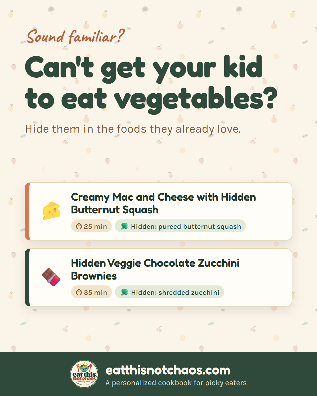 Eat This, Not Chaos Facebook ad: Eat This, Not Chaos | Personalized Recipes & Meal Plans…