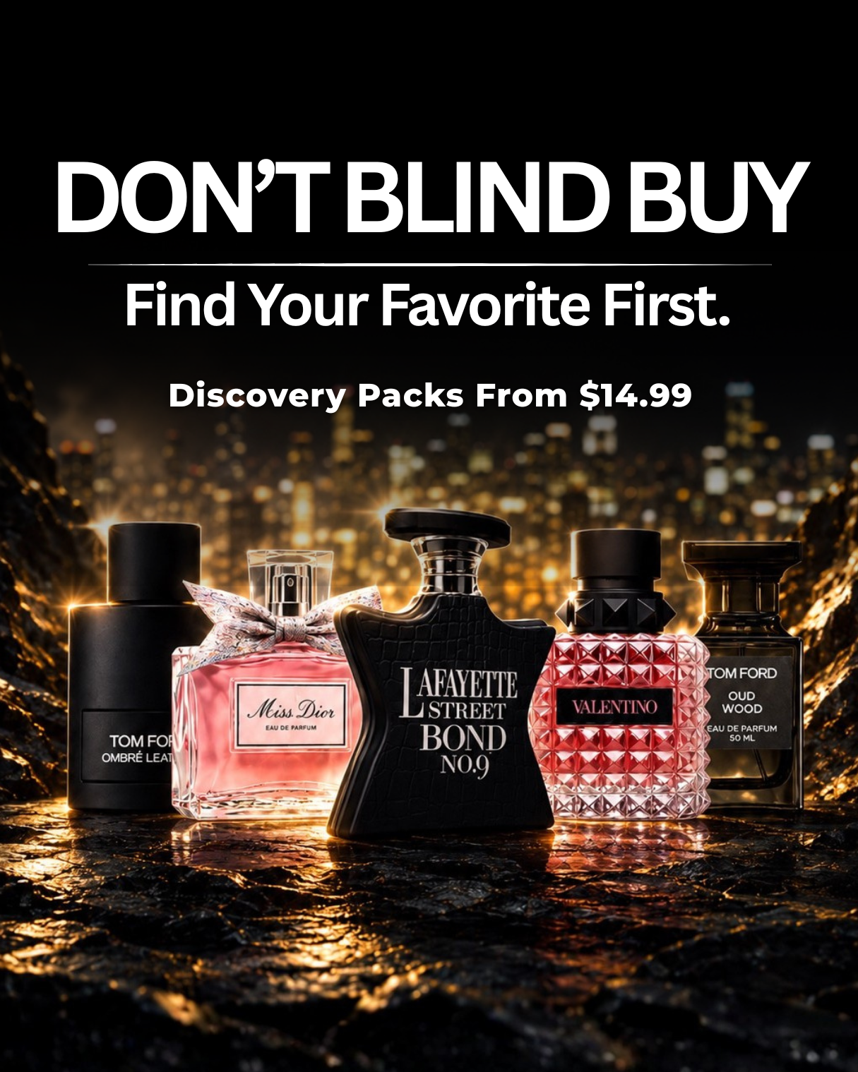Scent Suave Facebook ad: Sample First. Buy Later.