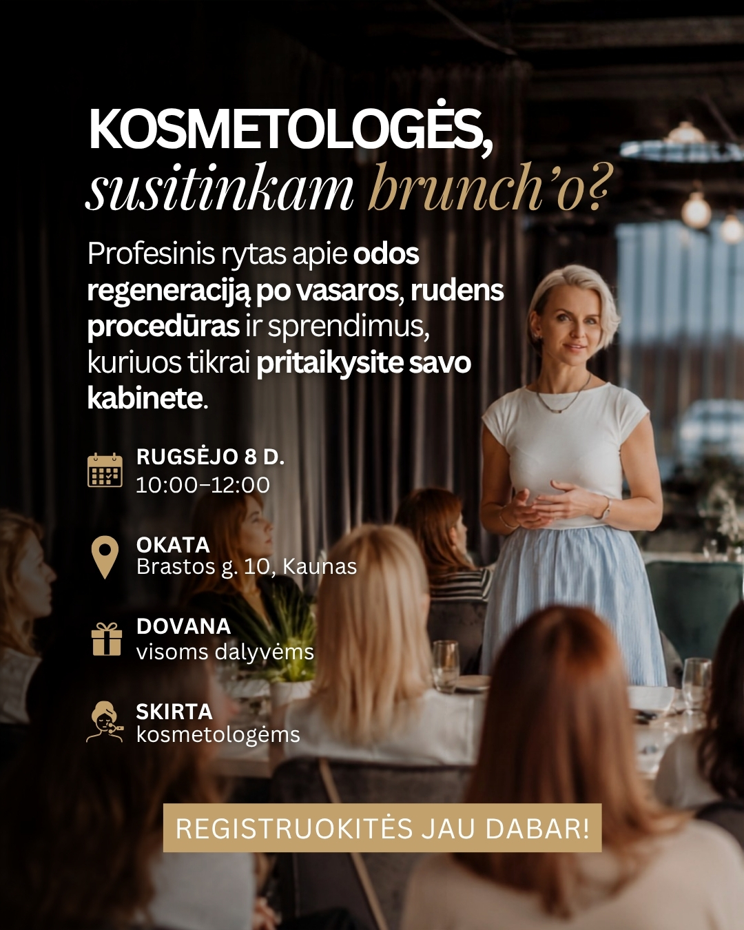 Mesoderma Events Facebook ad: Kviečiame į Juliette Armand BRUNCH
