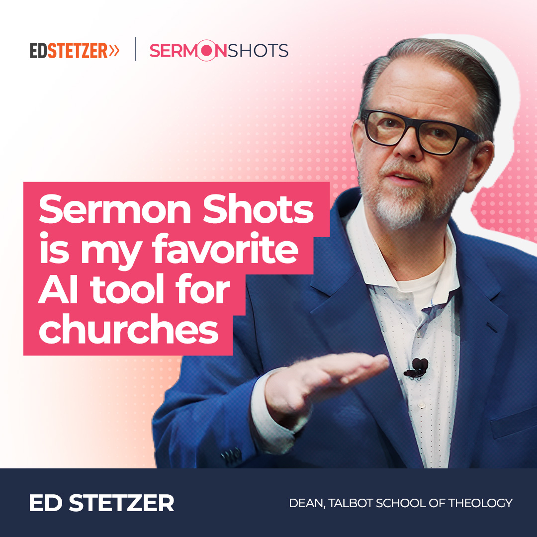 Sermon Shots Facebook ad: When leaders like Ed Stetzer recommend a tool…