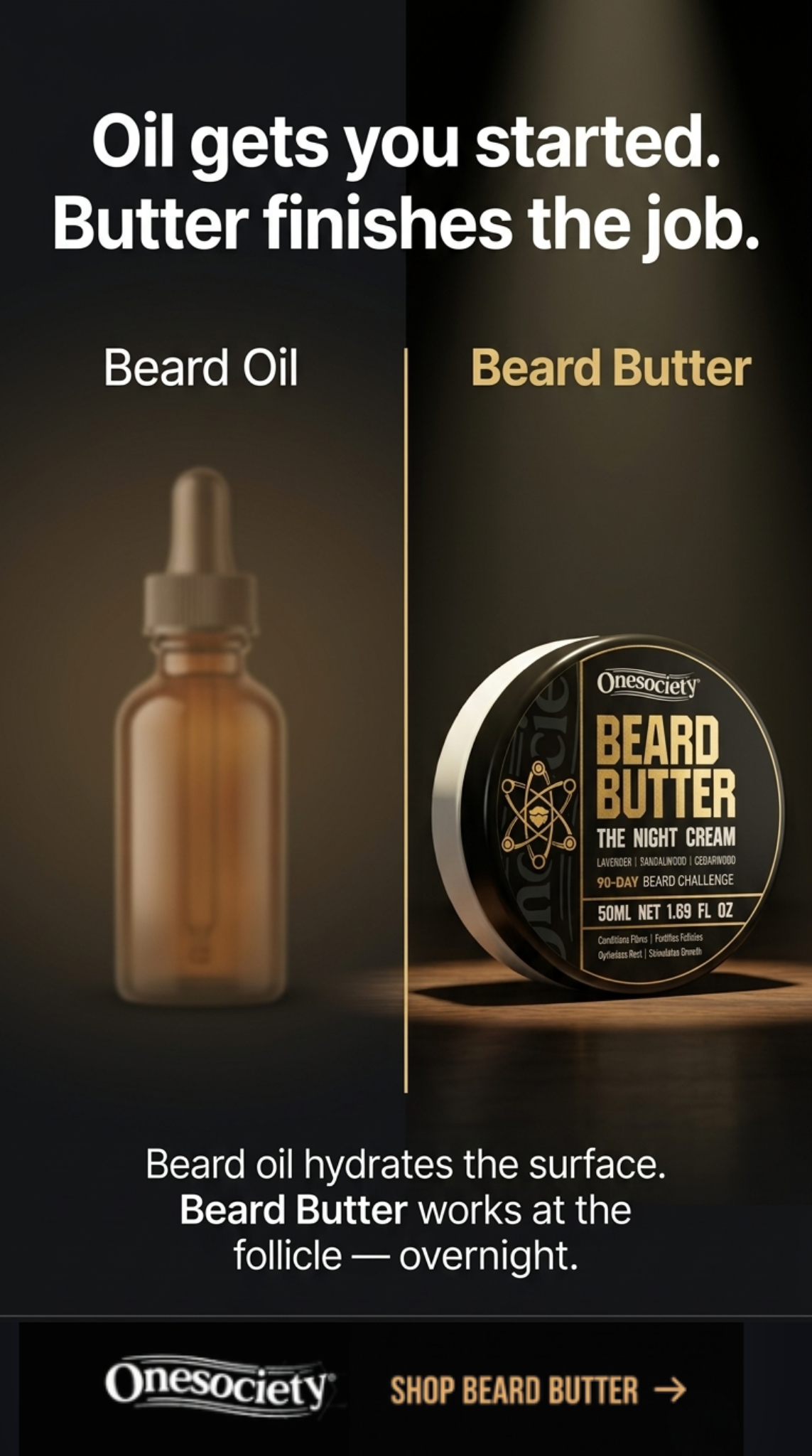 Onesociety Men's Grooming Facebook ad from Jun 5, 2026