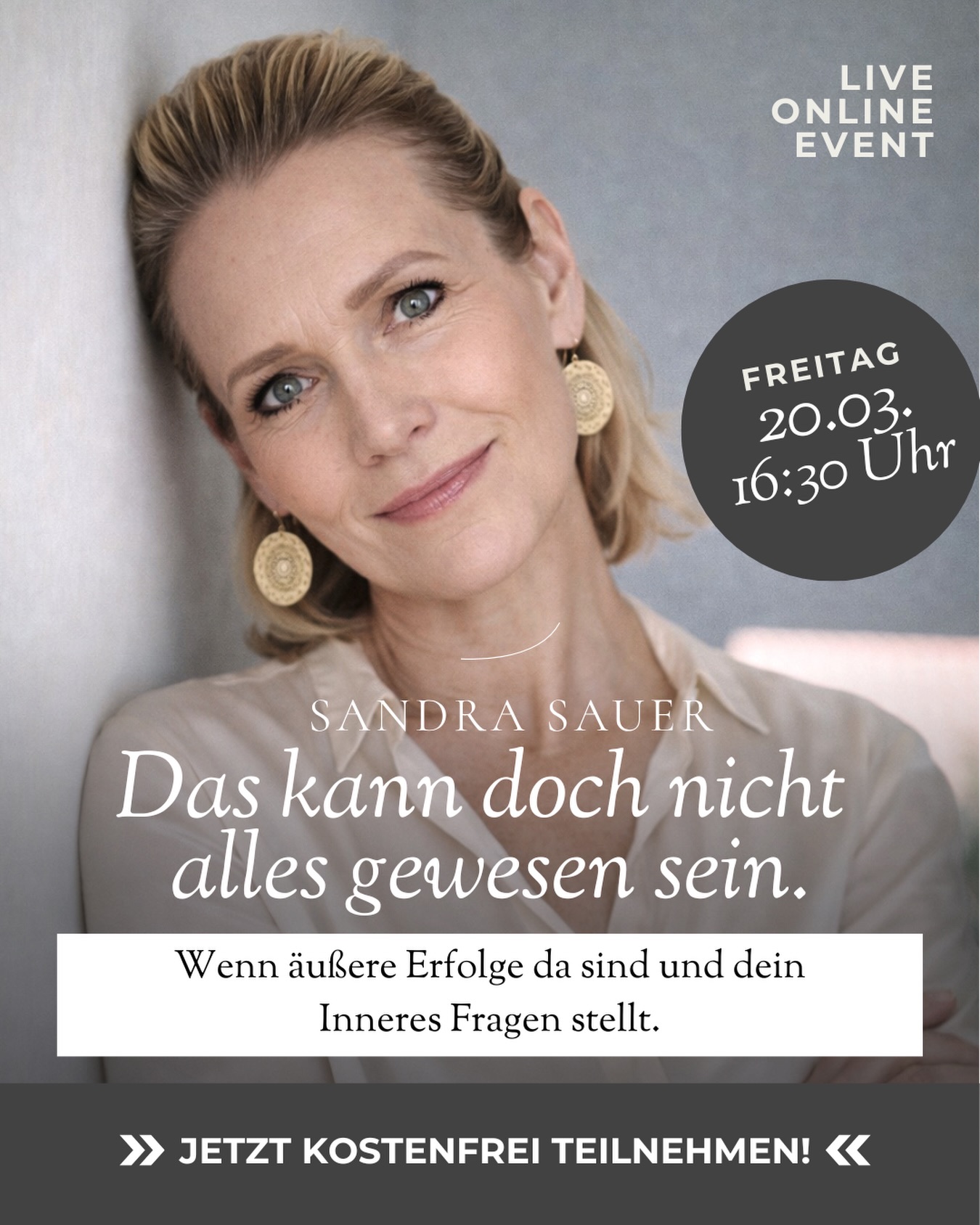 Sandra Sauer - bringt dich in Kontakt mit dir Facebook ad: Wenn außen alles läuft, Karriere, Familie…