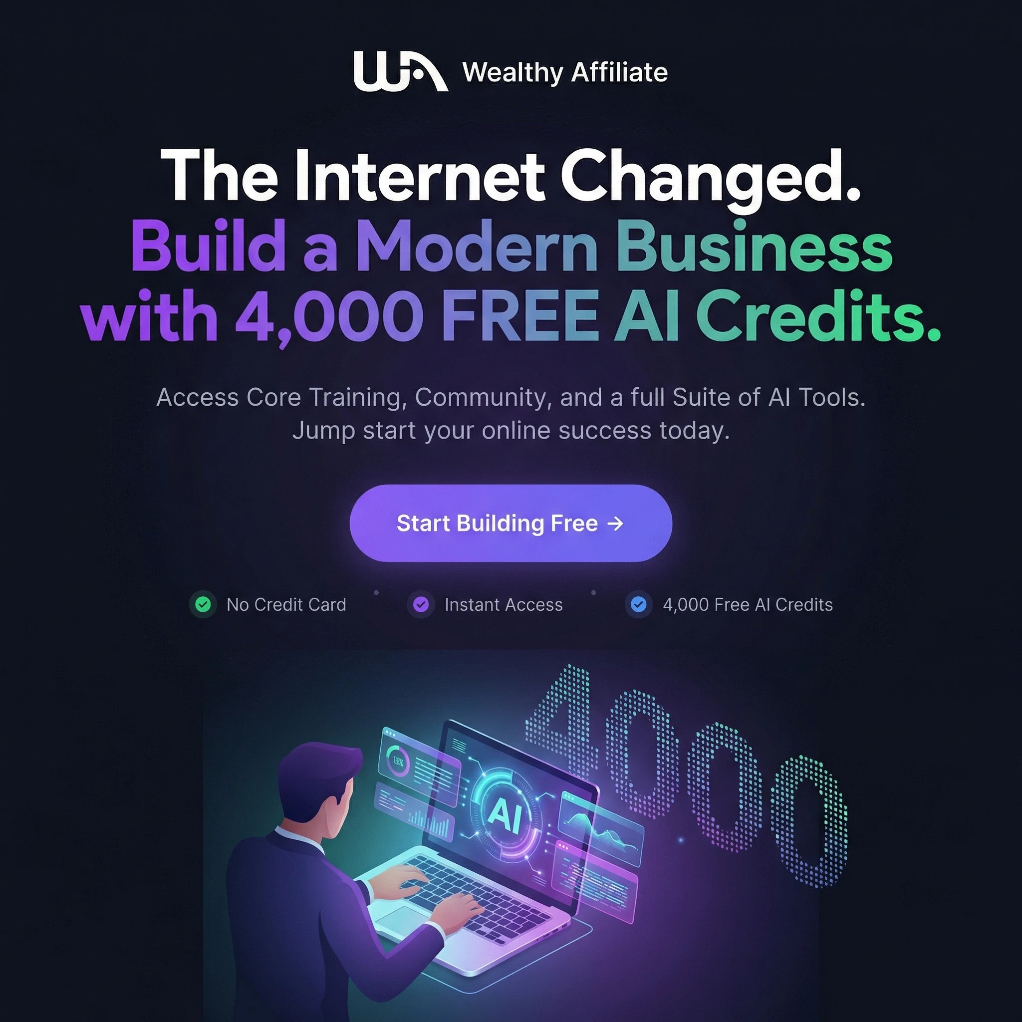 WealthyAffiliate.com Facebook ad