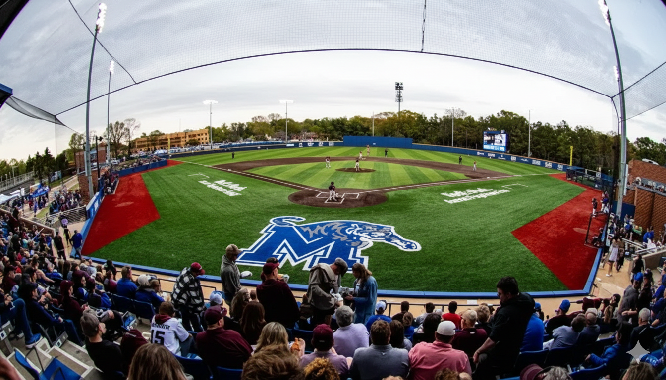 2D Sports Baseball Facebook ad: Play @ U of Memphis this Summer.