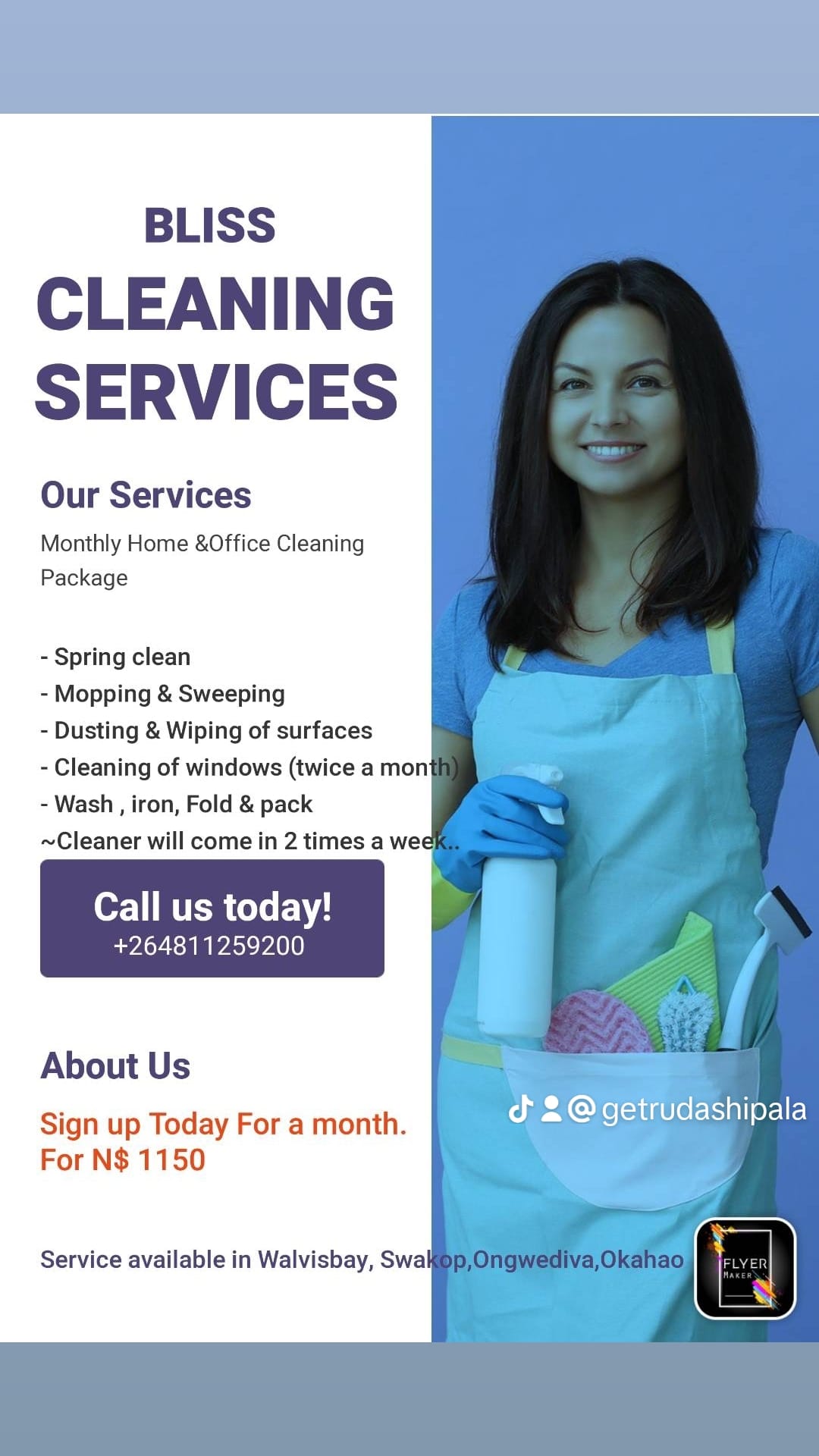 Bliss Cleaning Services Facebook ad