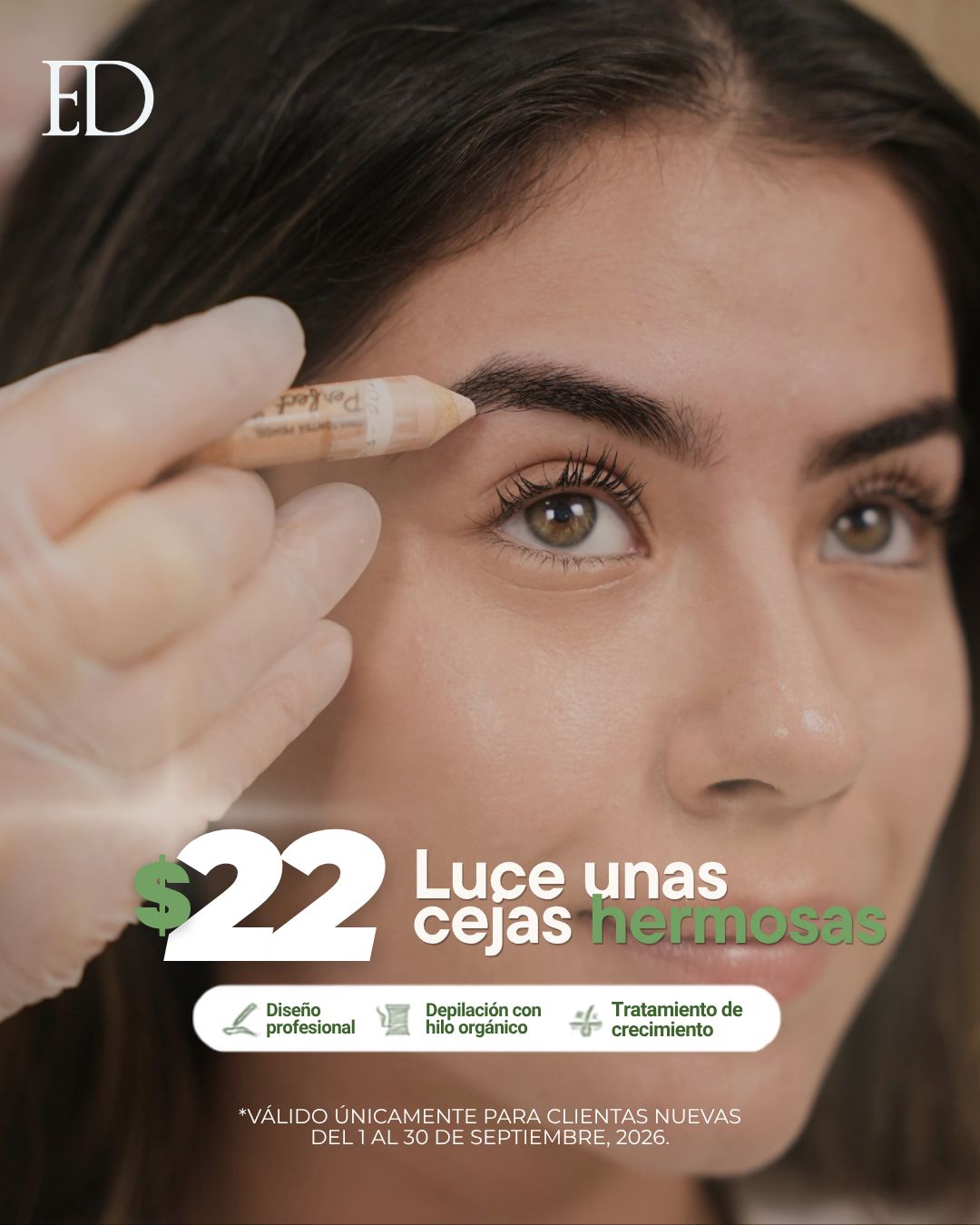 Eyebrow Design El Salvador Facebook ad: ¡Escríbenos por WhatsApp!