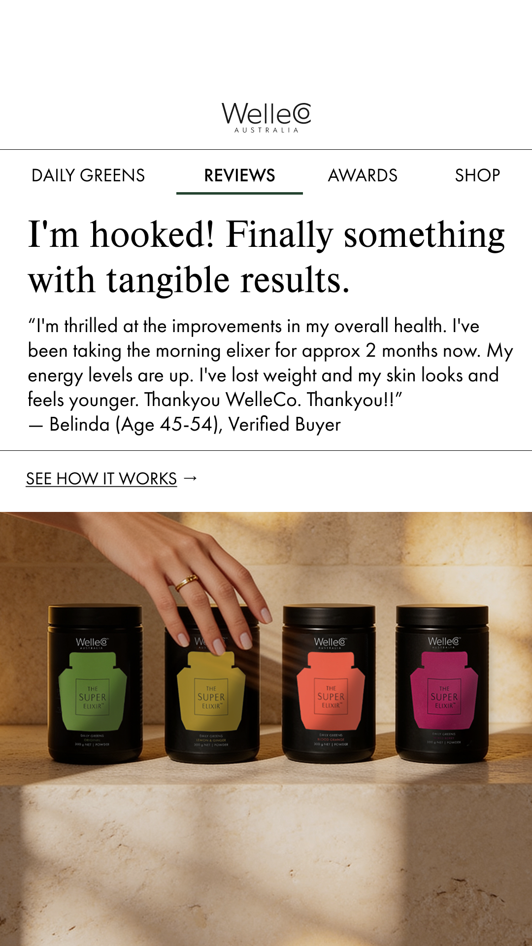WelleCo Facebook ad