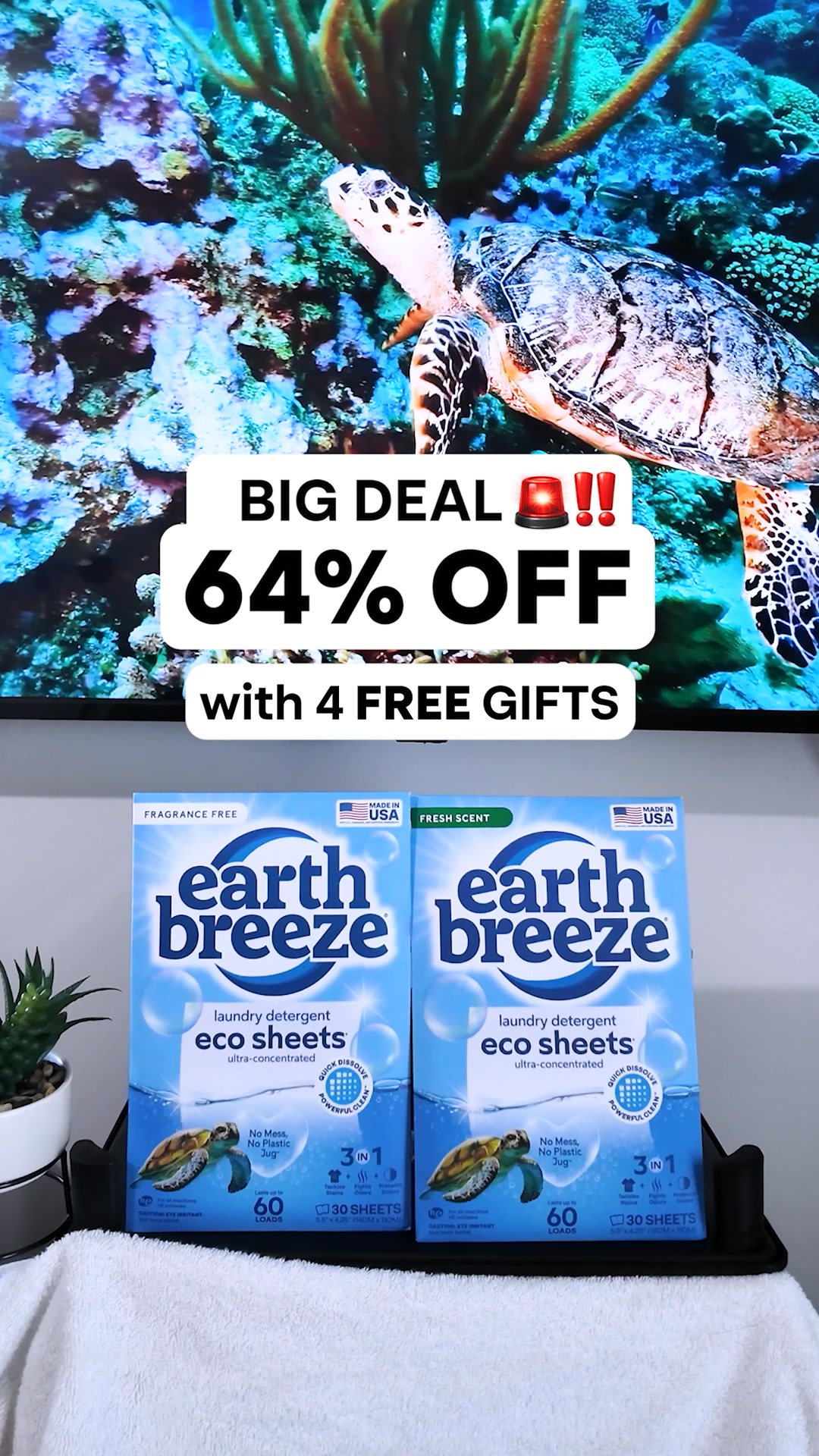 Earth Breeze Facebook ad: EARTH BREEZE SALE