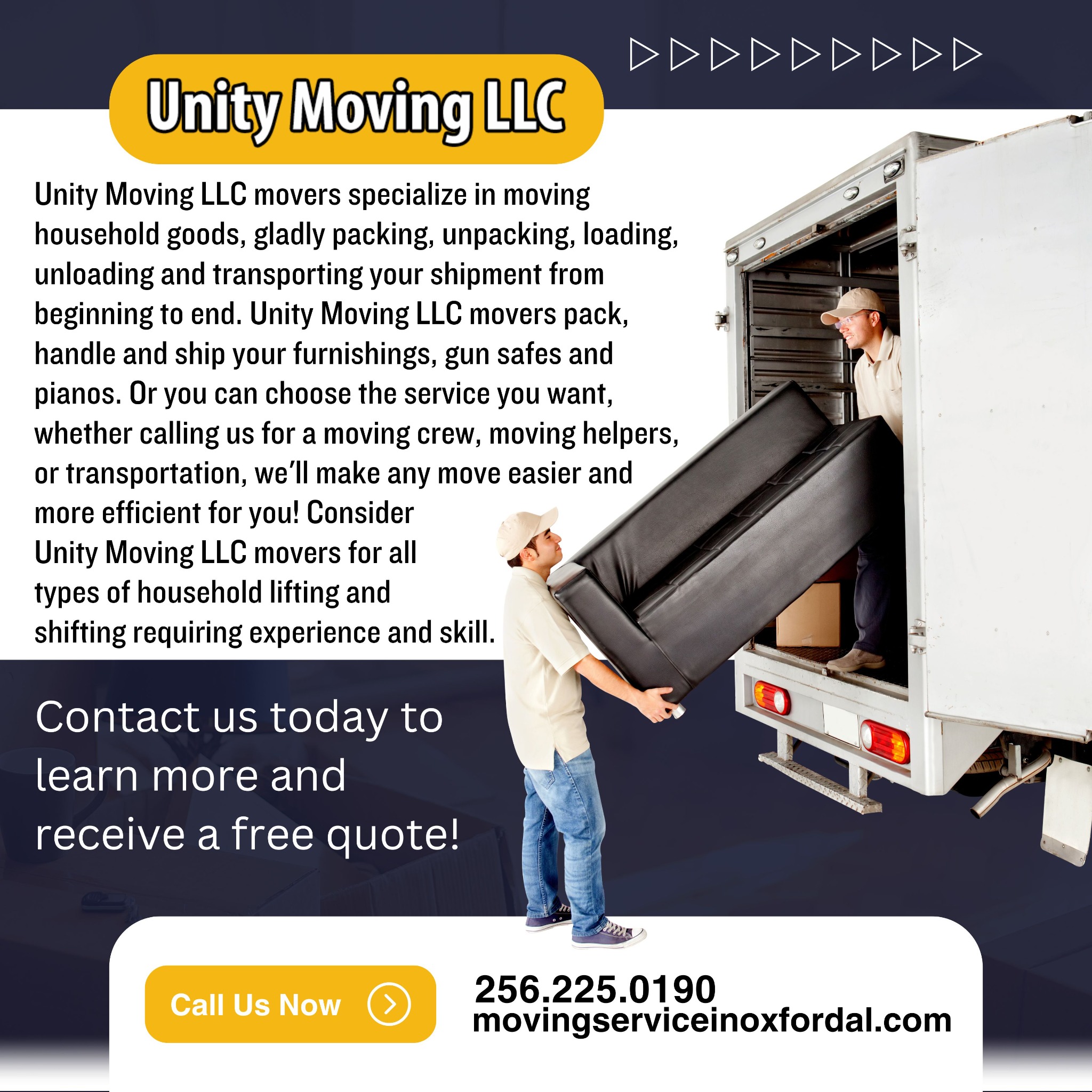 Unity Moving LLC Facebook ad