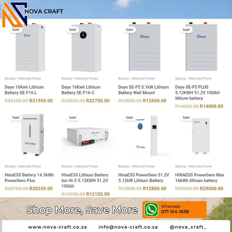 Nova Craft Facebook ad: Don't let load shedding slow you down.