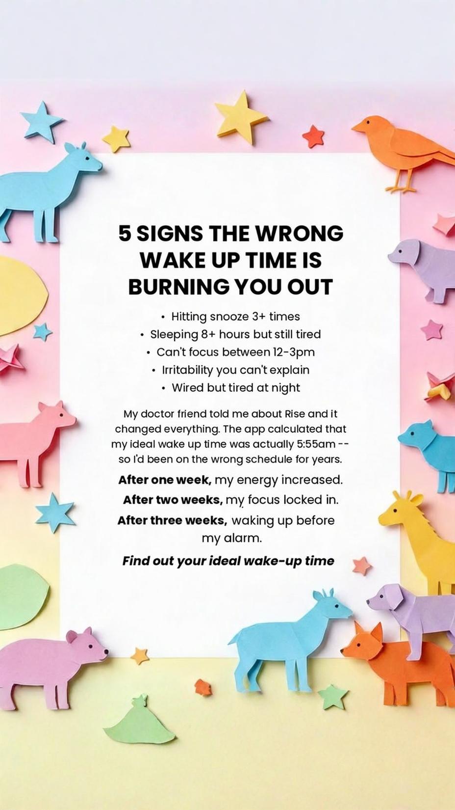 Rise Science Facebook ad