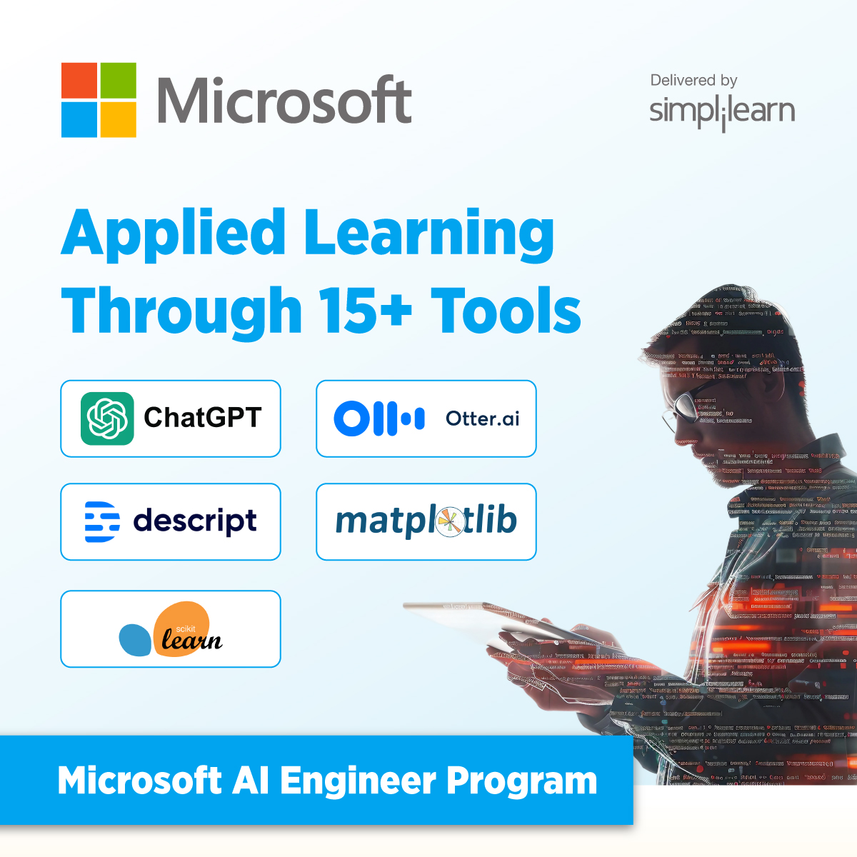 Simplilearn Facebook ad: Become a job-ready AI engineer.