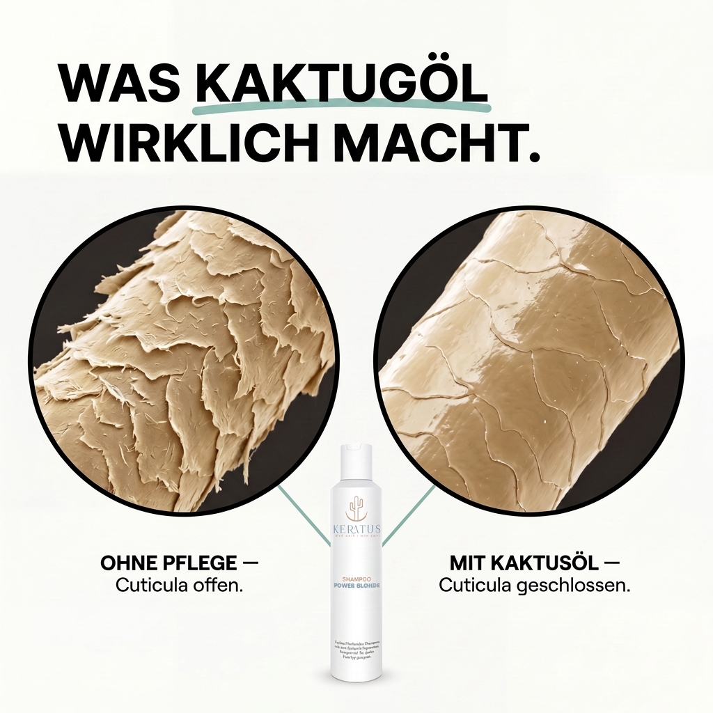 Keratus Facebook ad: Verliere dein Blond nicht mehr zwischen den Terminen