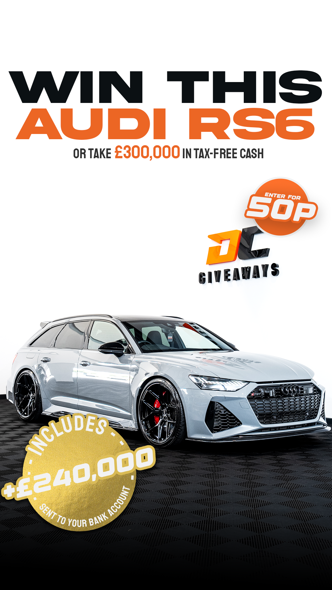 Dream Car Giveaways Facebook ad