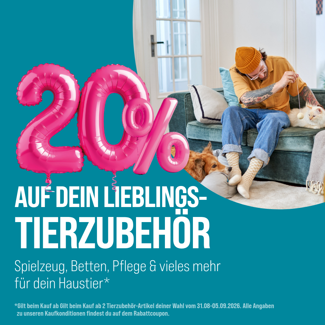 ZooRoyal Facebook ad: Spare jetzt 20% auf Zubehör für deinen royalen Liebling!